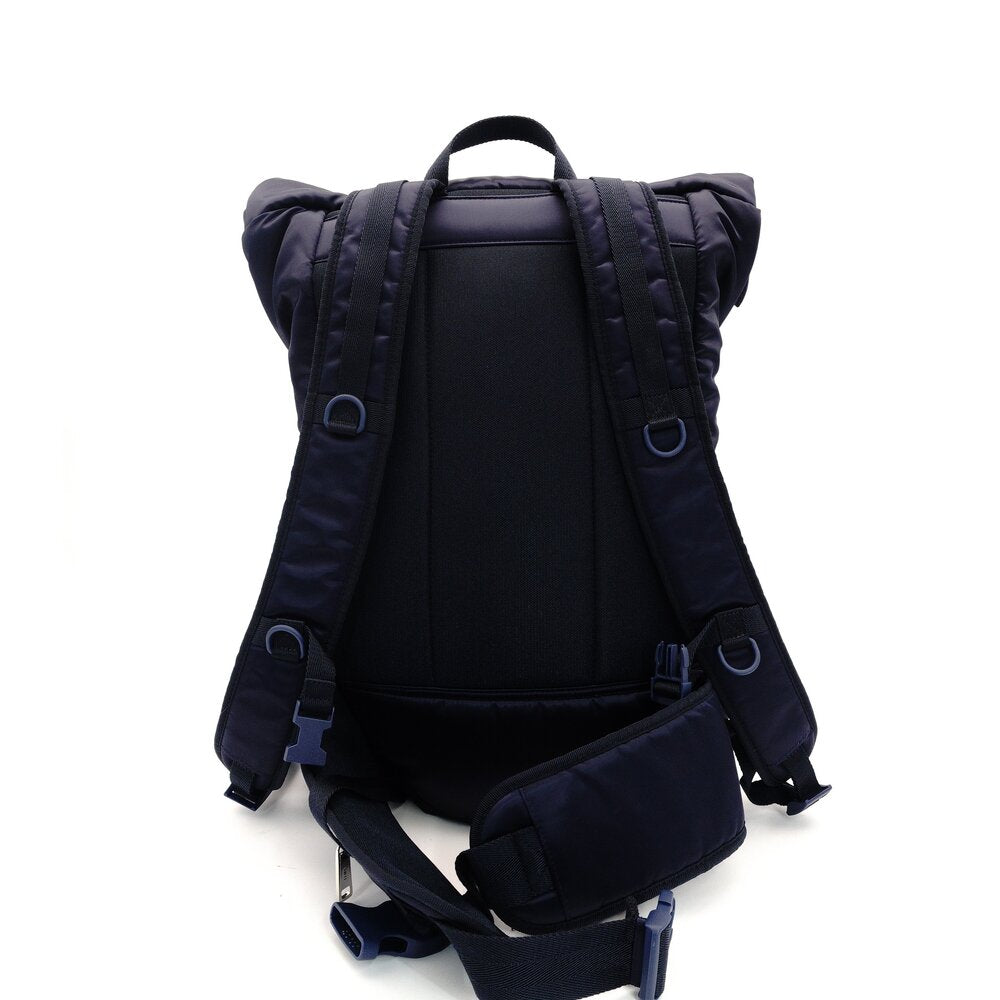 FENDI Backpack Navy Rucksack EONYL Nylon Men's FF Logo 7-10-101