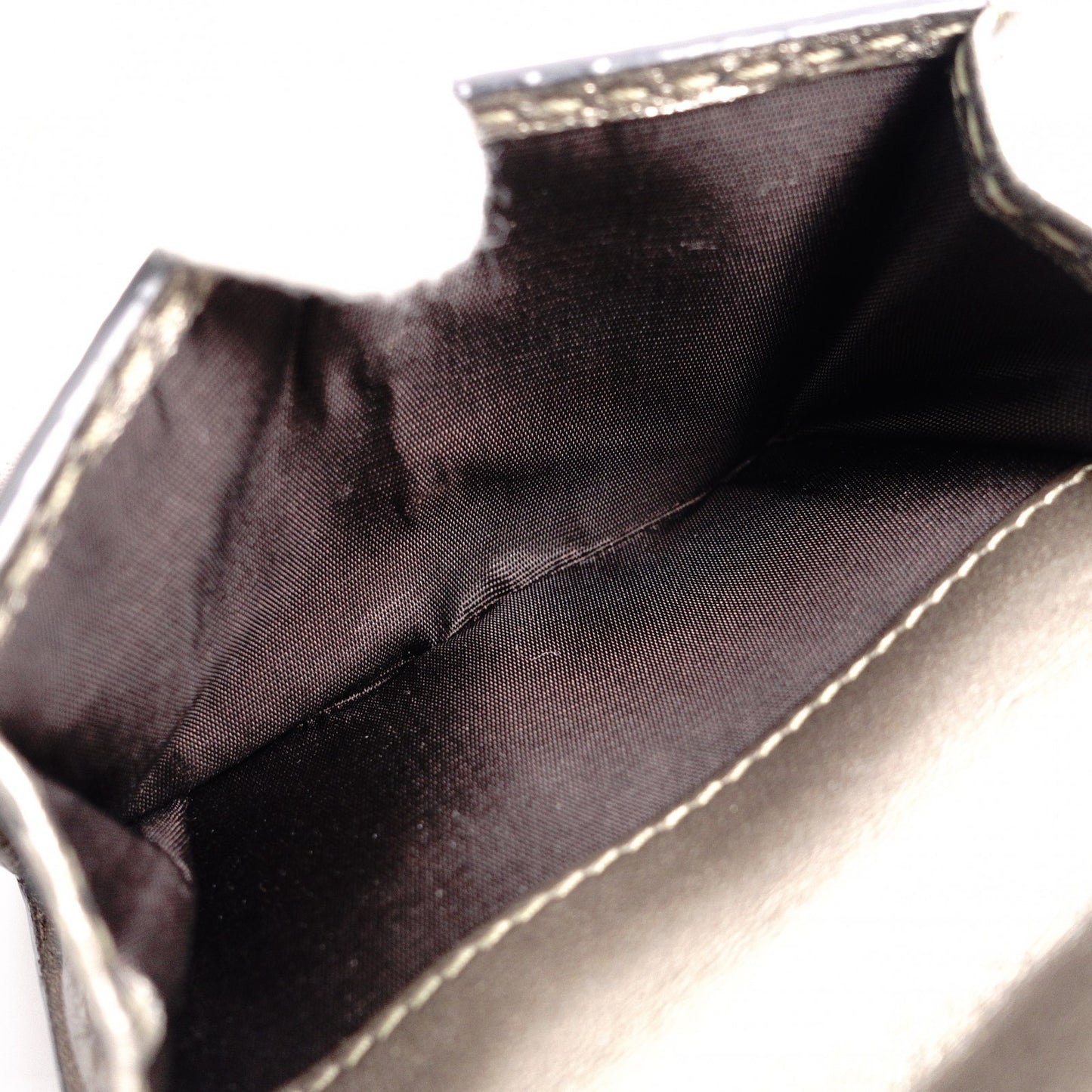 Dior Bifold Wallet, Leather, Metallic Gold, Gold Hardware