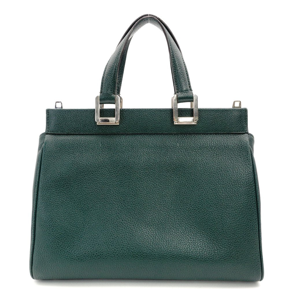 GUCCI ZUMI Small Handbag Leather Shoulder Bag Green 2way R8020113