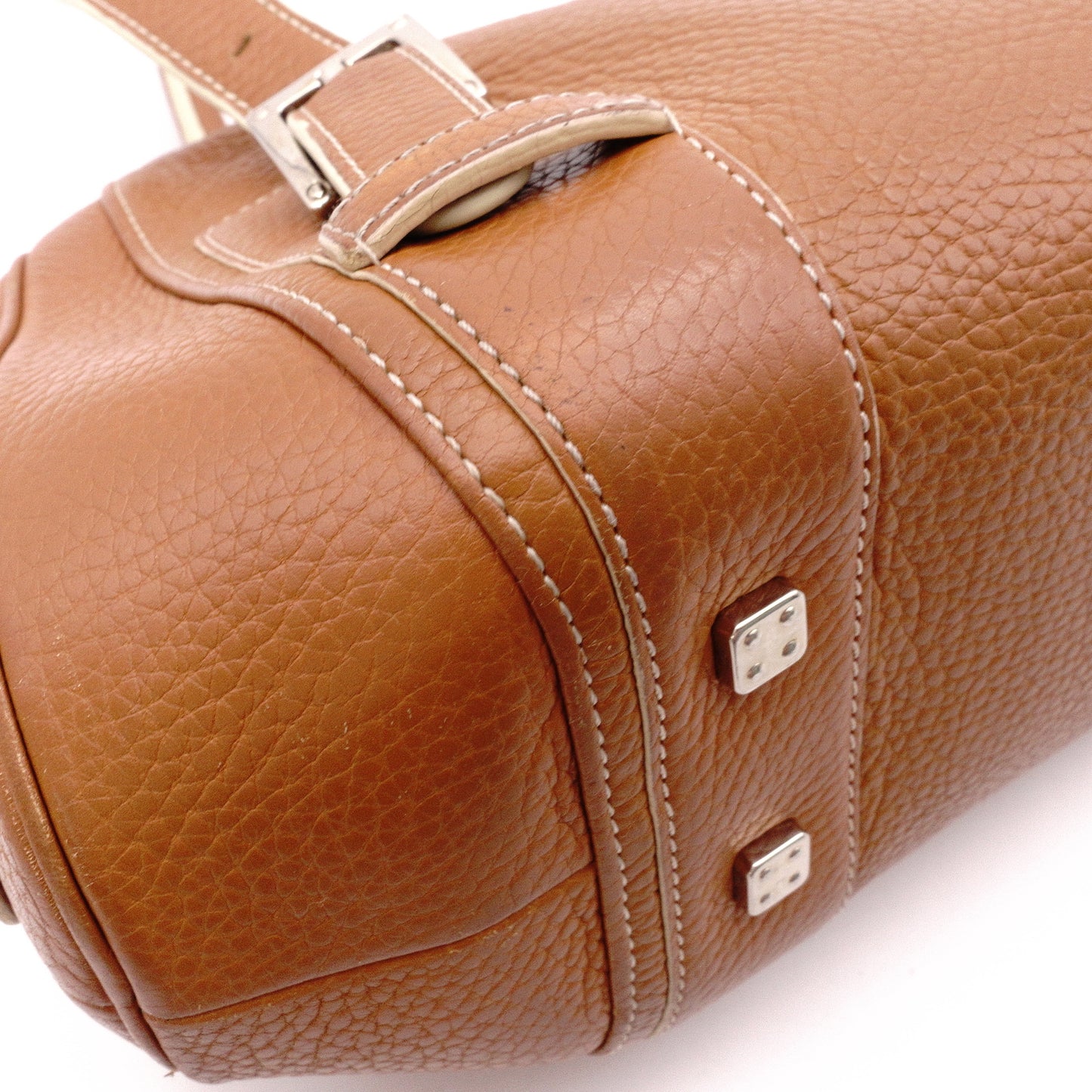 LOEWE Senda Shoulder Bag, Leather, Brown, Silver Hardware, Vintage