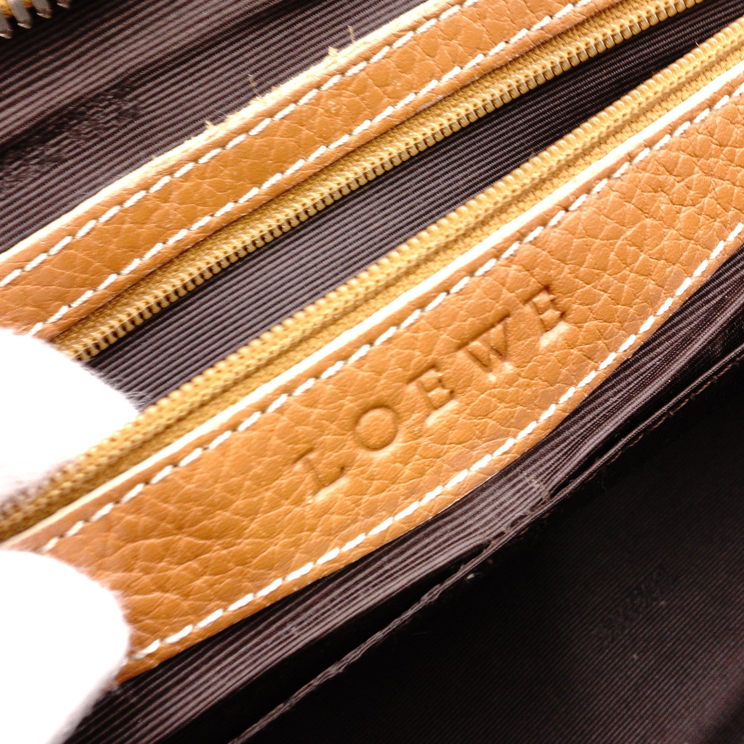 LOEWE Senda Shoulder Bag, Leather, Brown, Silver Hardware, Vintage