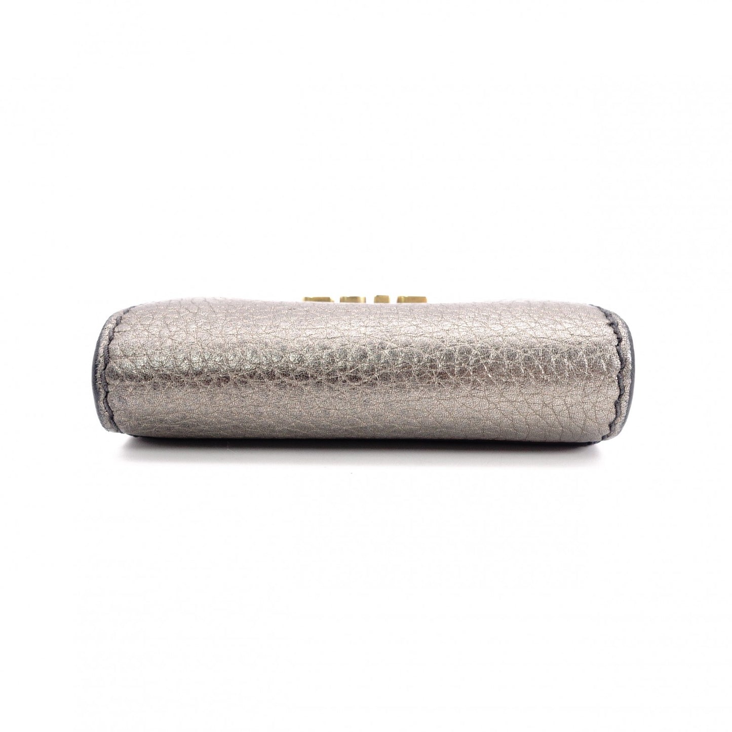 Dior Bifold Wallet, Leather, Metallic Gold, Gold Hardware
