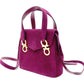 Salvatore Ferragamo Gancini Handbag, Purple, Women's, 2-Way Crossbody, Gold Hardware