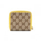 GUCCI Bifold Wallet, Canvas and Leather, Beige and Yellow