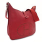 HERMES Evelyn 1 PM Shoulder Bag Taurillon Clemence Red Leather Red Silver Hardware □R Stamped 7-9-445