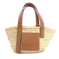 LOEWE Anagram Basket Handbag, Raffia, Beige and Brown, Woven Basket Bag