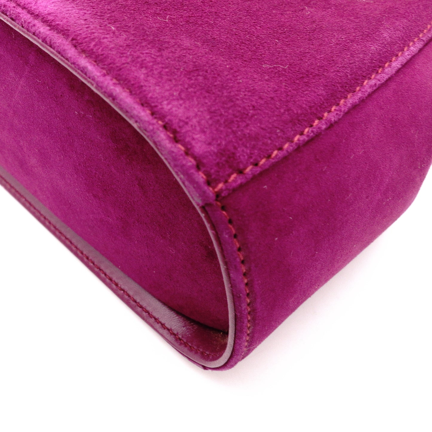 Salvatore Ferragamo Gancini Handbag, Purple, Women's, 2-Way Crossbody, Gold Hardware