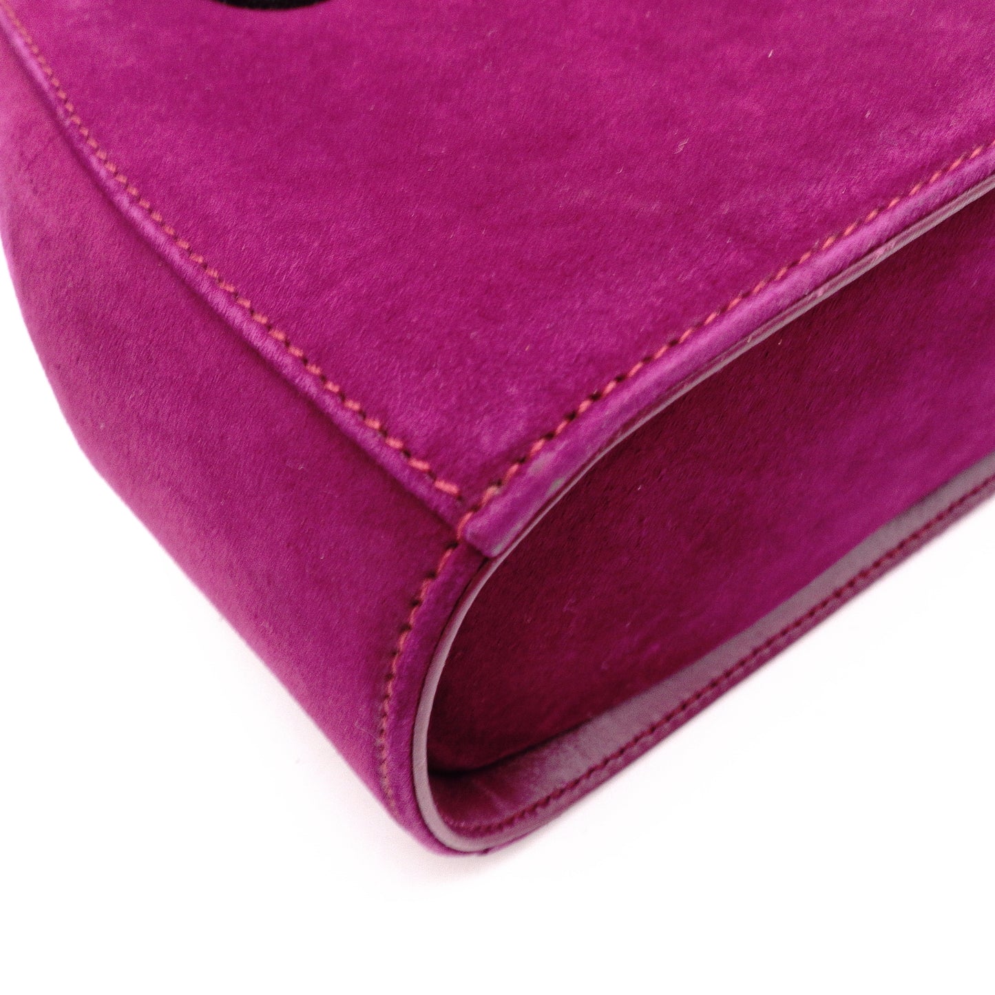 Salvatore Ferragamo Gancini Handbag, Purple, Women's, 2-Way Crossbody, Gold Hardware