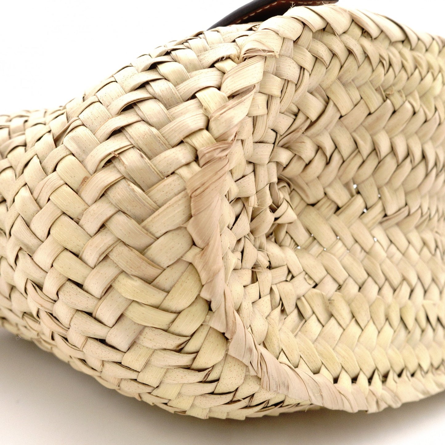 LOEWE Anagram Basket Handbag, Raffia, Beige and Brown, Woven Basket Bag