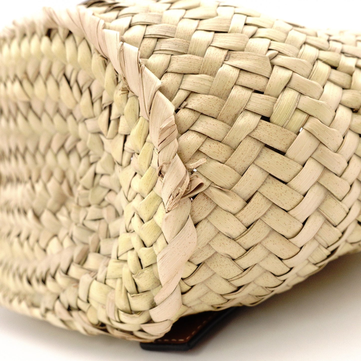 LOEWE Anagram Basket Handbag, Raffia, Beige and Brown, Woven Basket Bag