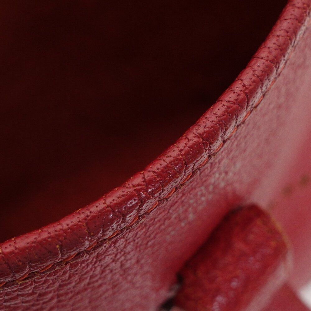 HERMES Evelyn 1 PM Shoulder Bag Taurillon Clemence Red Leather Red Silver Hardware □R Stamped 7-9-445