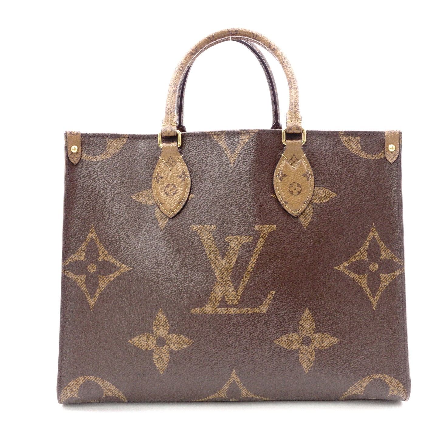 LOUIS VUITTON OTG MM On the Go Monogram Reverse Handbag, PVC/Leather, Brown, 2-Way