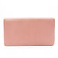 CHANEL Camellia Long Wallet, Leather, Pink, CC Logo, Silver Hardware