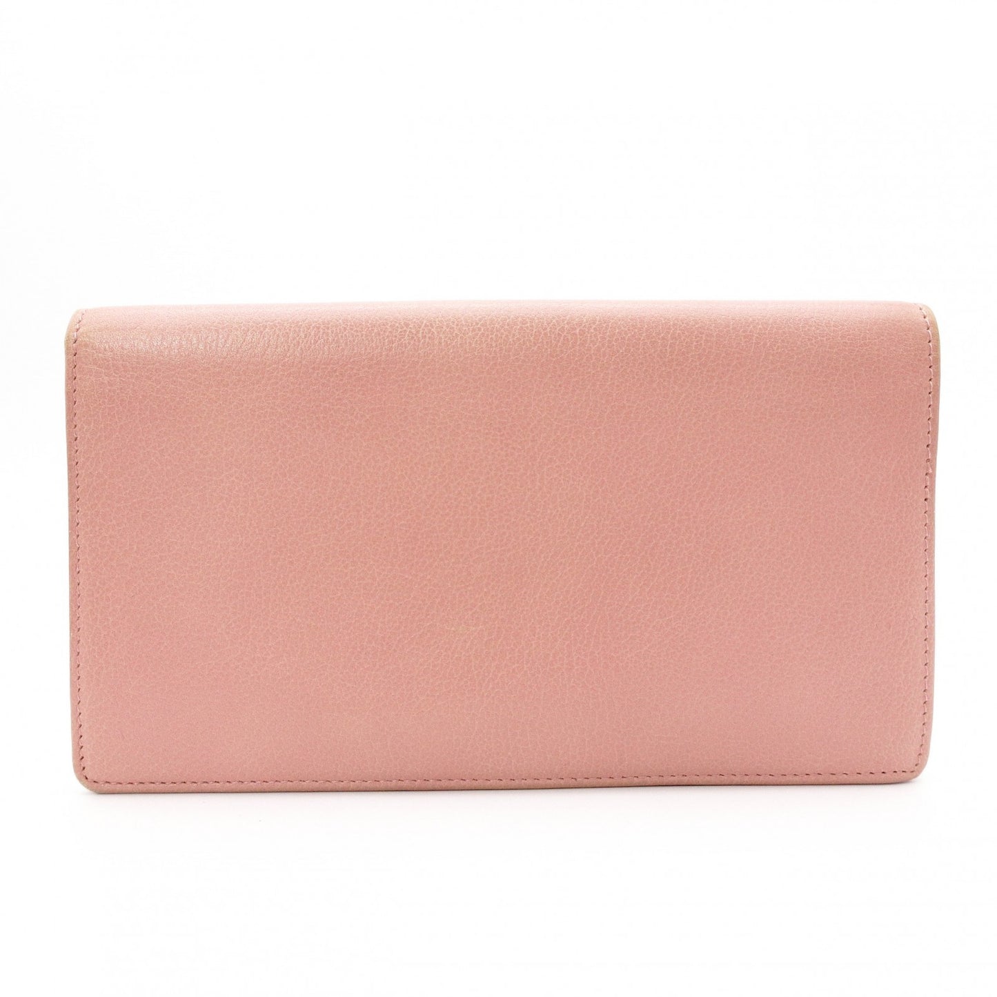 CHANEL Camellia Long Wallet, Leather, Pink, CC Logo, Silver Hardware