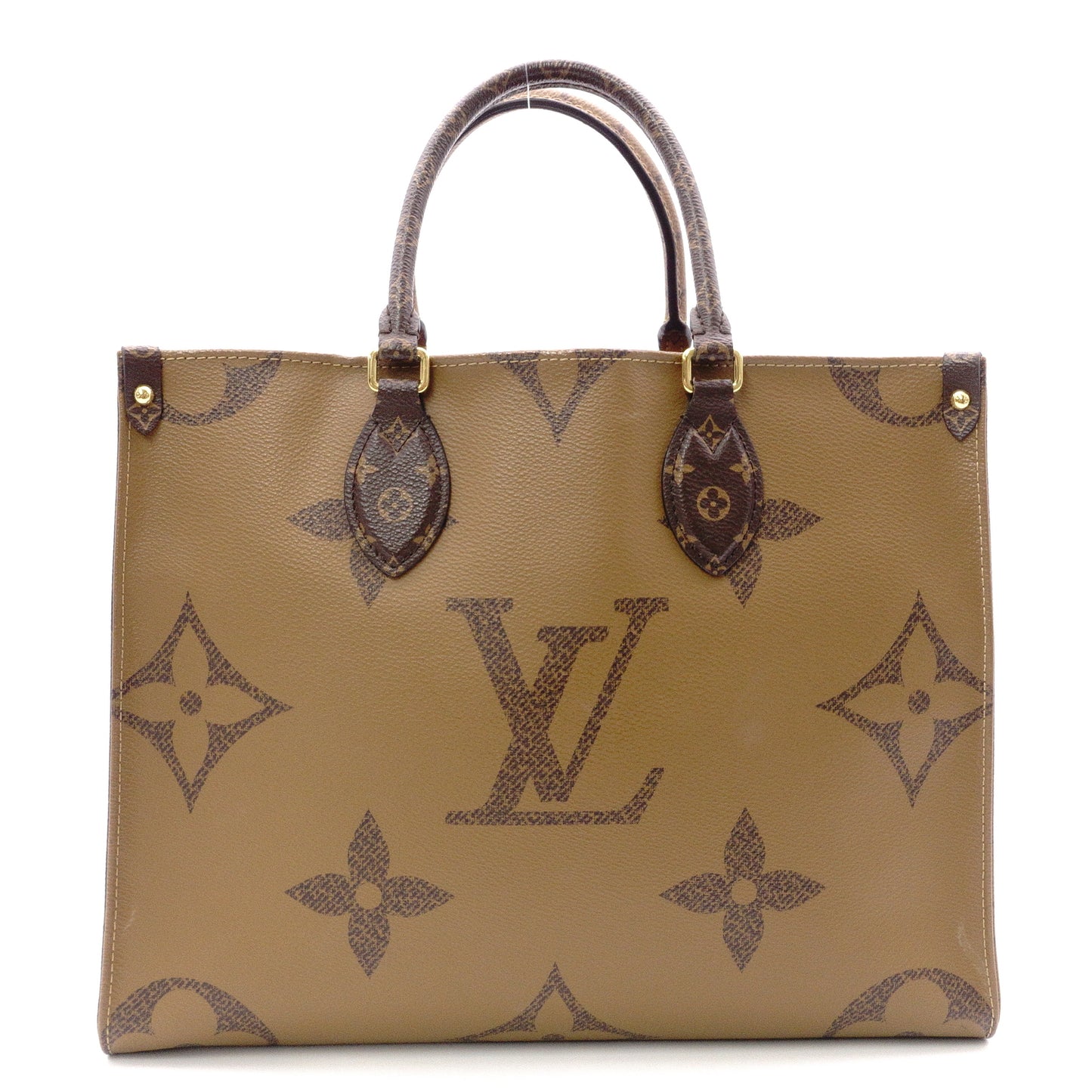 LOUIS VUITTON OTG MM On the Go Monogram Reverse Handbag, PVC/Leather, Brown, 2-Way