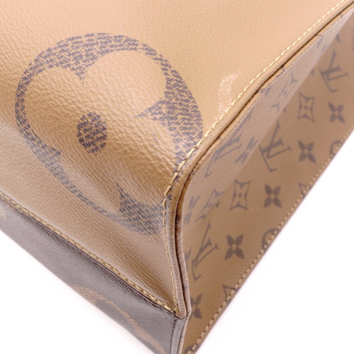 LOUIS VUITTON OTG MM On the Go Monogram Reverse Handbag, PVC/Leather, Brown, 2-Way