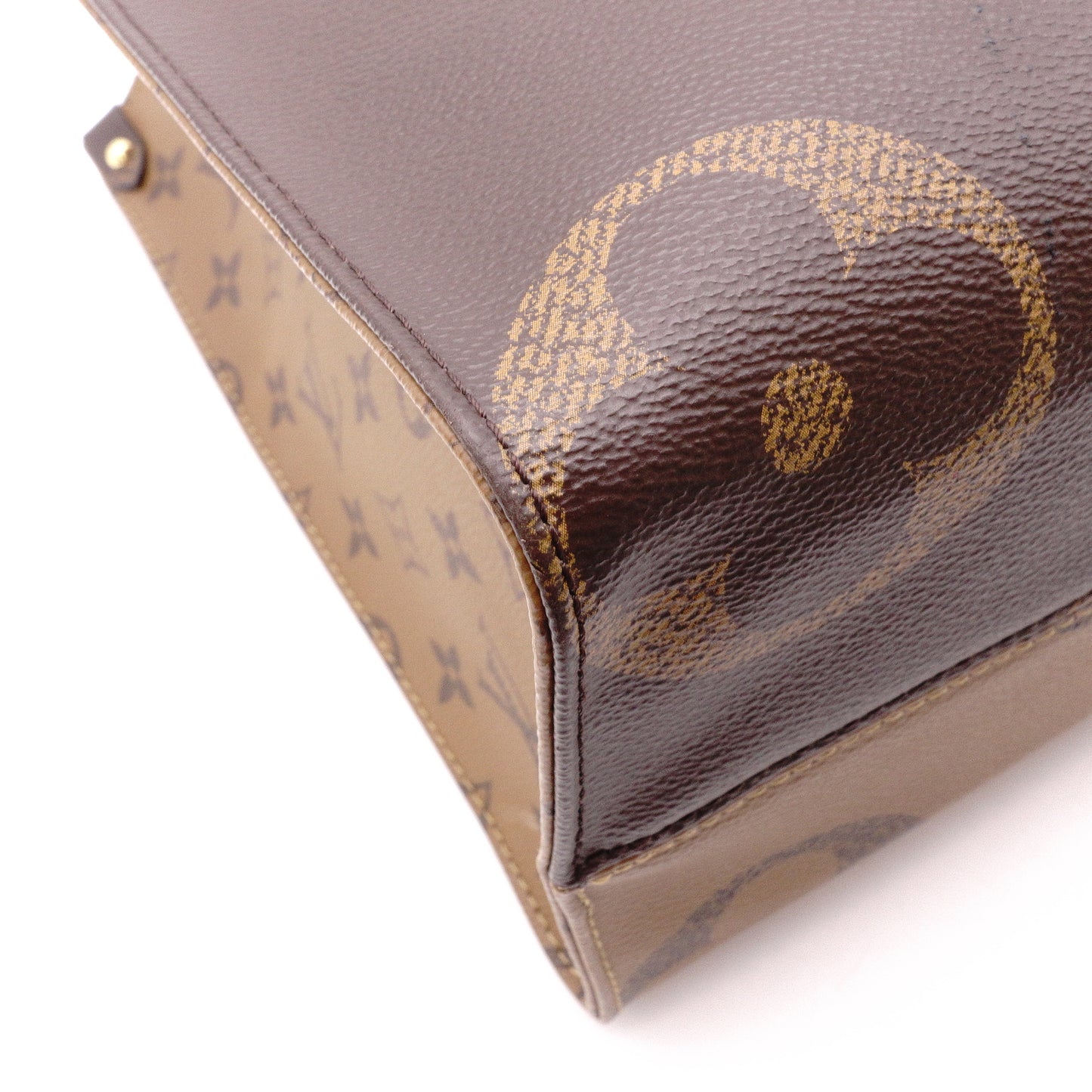 LOUIS VUITTON OTG MM On the Go Monogram Reverse Handbag, PVC/Leather, Brown, 2-Way