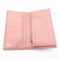 CHANEL Camellia Long Wallet, Leather, Pink, CC Logo, Silver Hardware