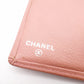 CHANEL Camellia Long Wallet, Leather, Pink, CC Logo, Silver Hardware