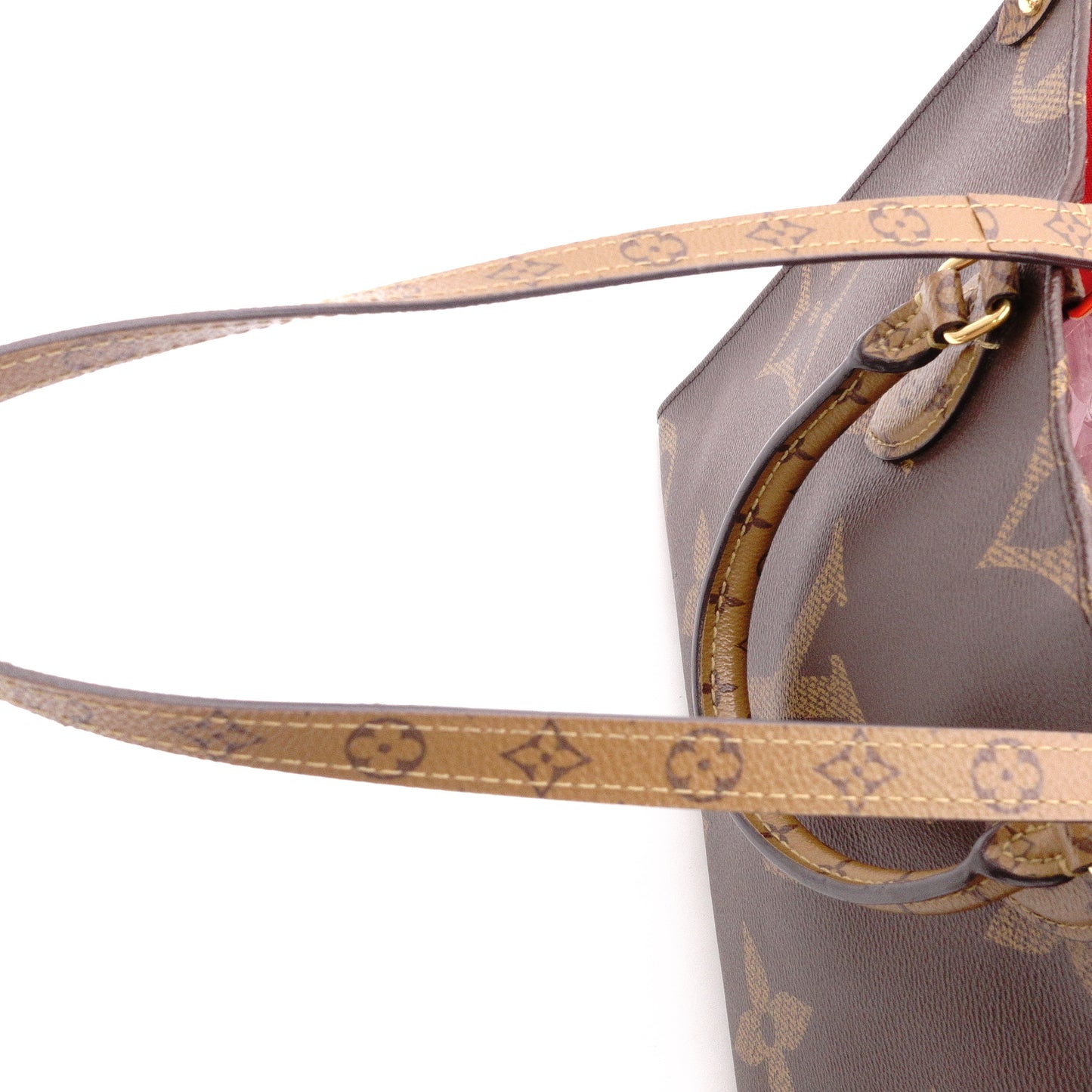 LOUIS VUITTON OTG MM On the Go Monogram Reverse Handbag, PVC/Leather, Brown, 2-Way