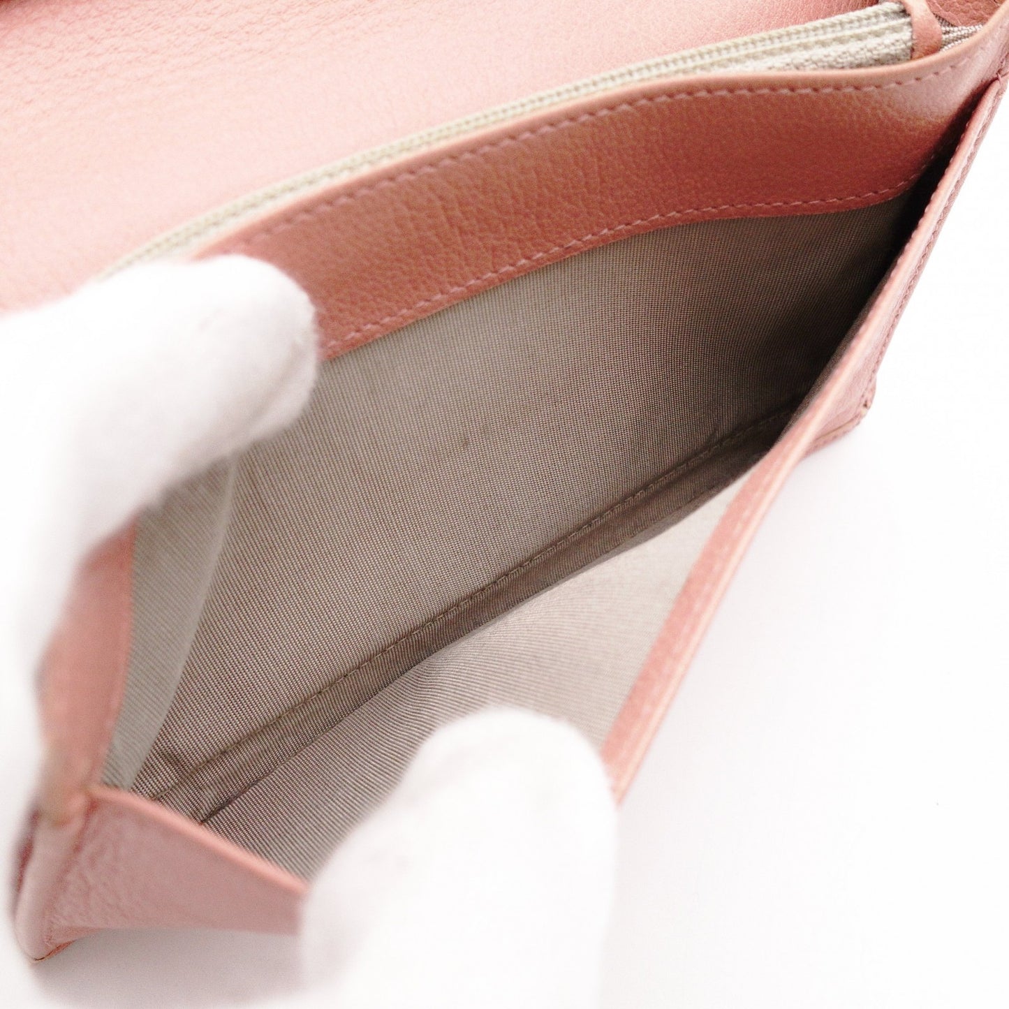 CHANEL Camellia Long Wallet, Leather, Pink, CC Logo, Silver Hardware