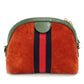 GUCCI Ophidia Shoulder Bag Suede Brown×Green Crossbody Leather GG Logo R801874