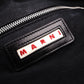 MARNI Logo-Print Tote Bag, Canvas, Black, 2-Way, SHMQ0053U2, P5968