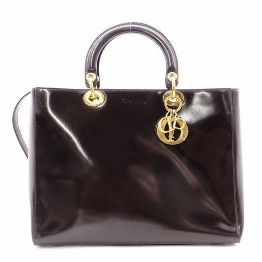 Christian Dior Lady Dior Canage Handbag black leather Women