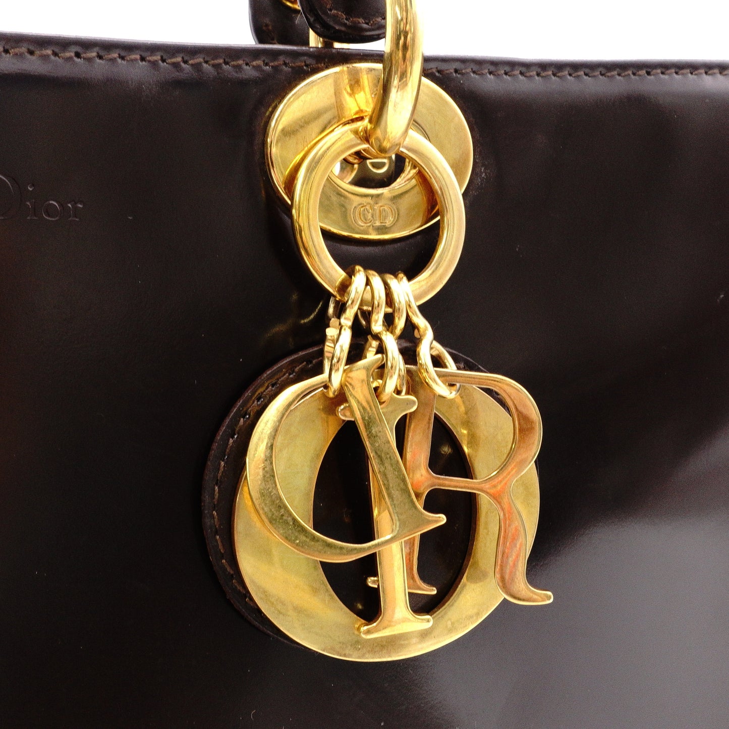 Christian Dior Lady Dior Canage Handbag black leather Women