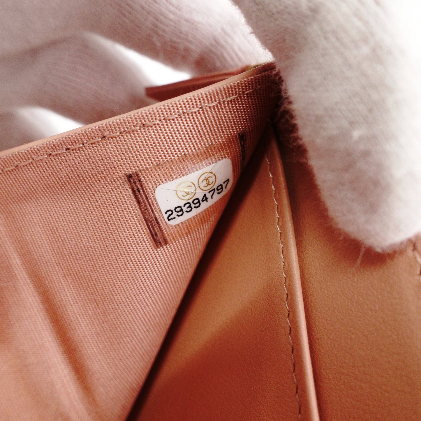 CHANEL Dizneuf 19 Tri-fold Wallet, Leather, Pink Gold Hardware