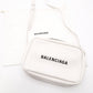 BALENCIAGA Shoulder Bag, Leather, White, Crossbody
