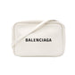 BALENCIAGA Shoulder Bag, Leather, White, Crossbody