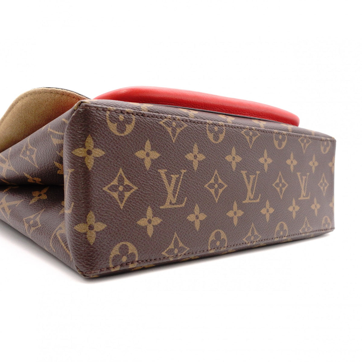 LOUIS VUITTON Marignan Monogram Canvas Handbag, Leather/PVC, Brown, 2-Way