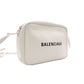 BALENCIAGA Shoulder Bag, Leather, White, Crossbody