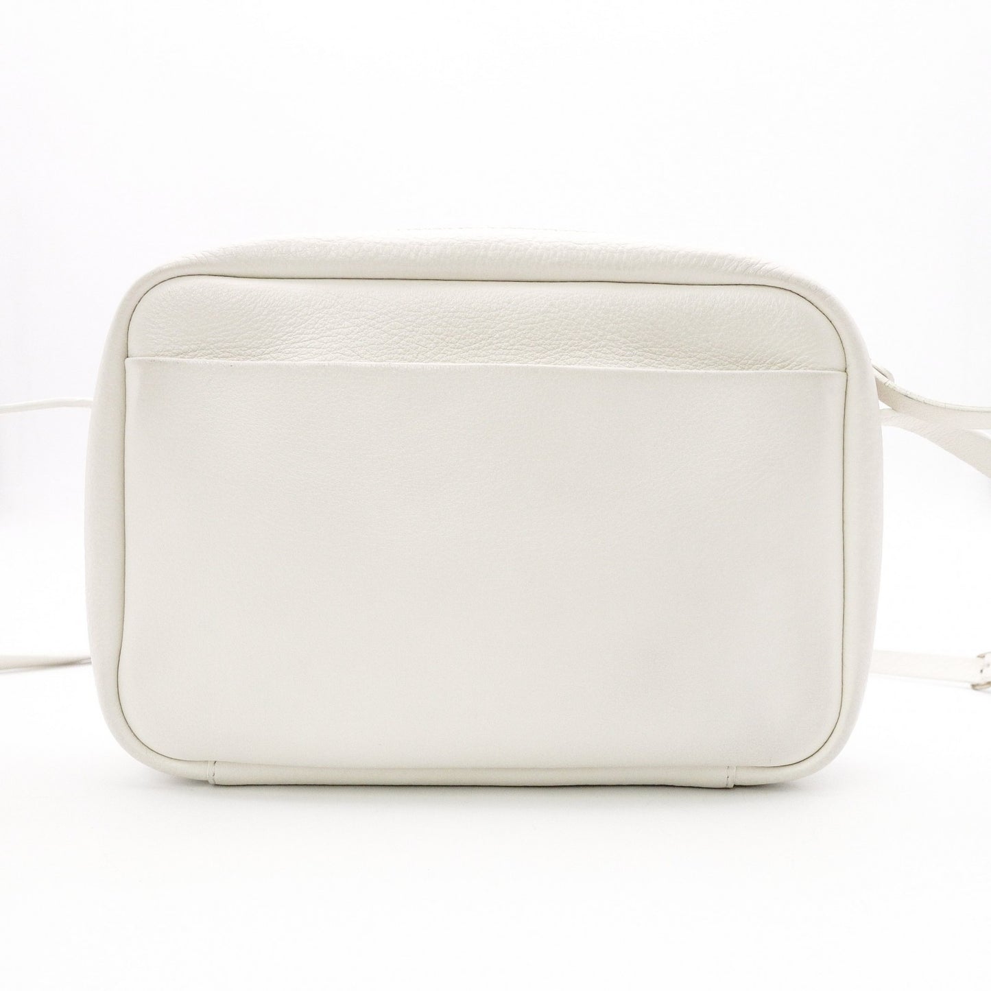 BALENCIAGA Shoulder Bag, Leather, White, Crossbody