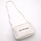 BALENCIAGA Shoulder Bag, Leather, White, Crossbody