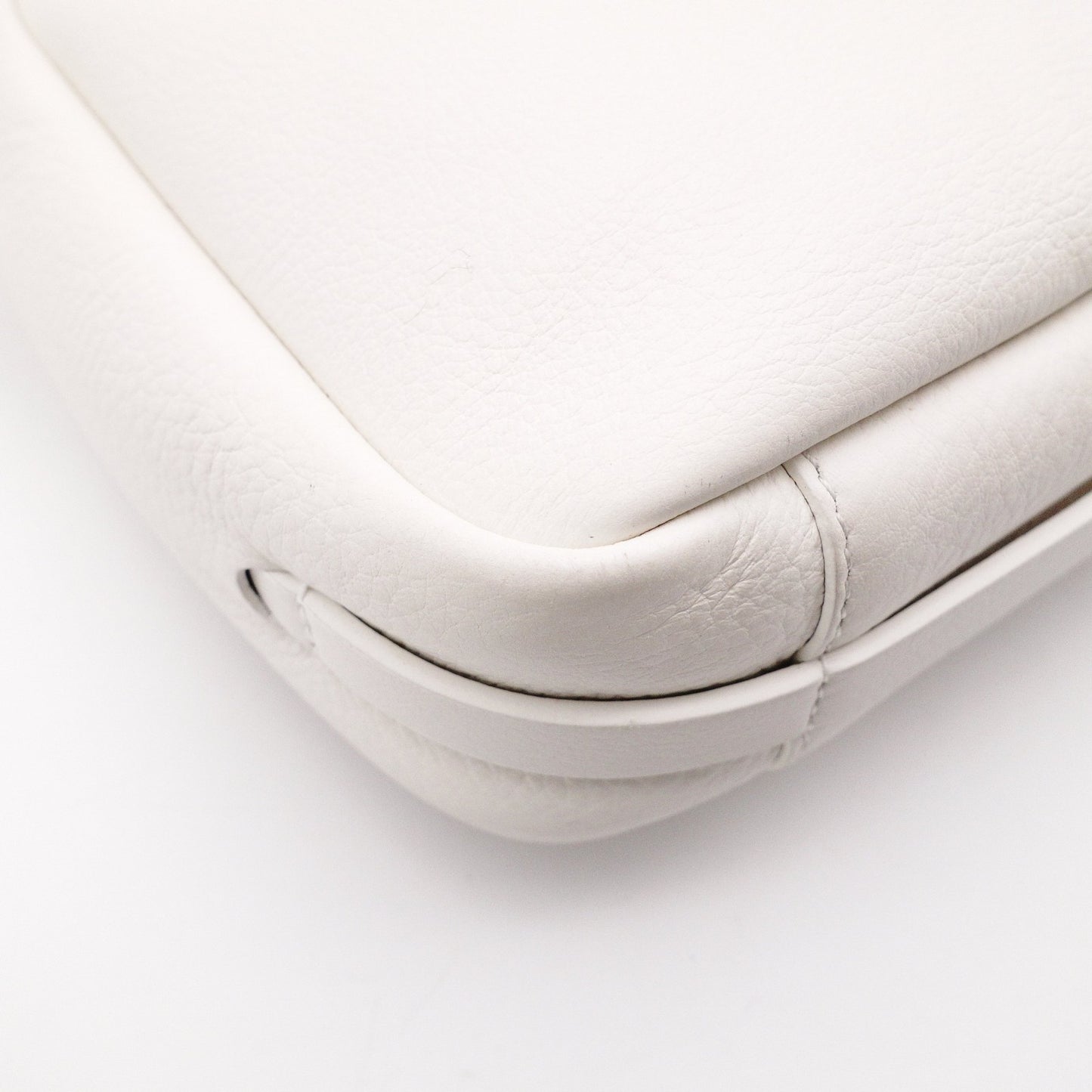 BALENCIAGA Shoulder Bag, Leather, White, Crossbody