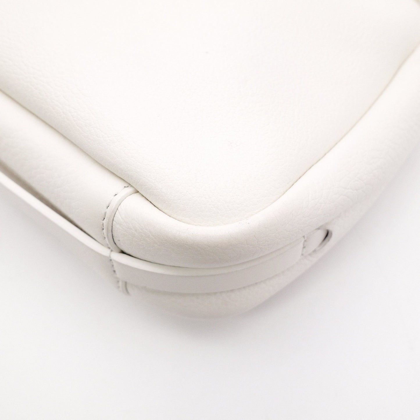 BALENCIAGA Shoulder Bag, Leather, White, Crossbody