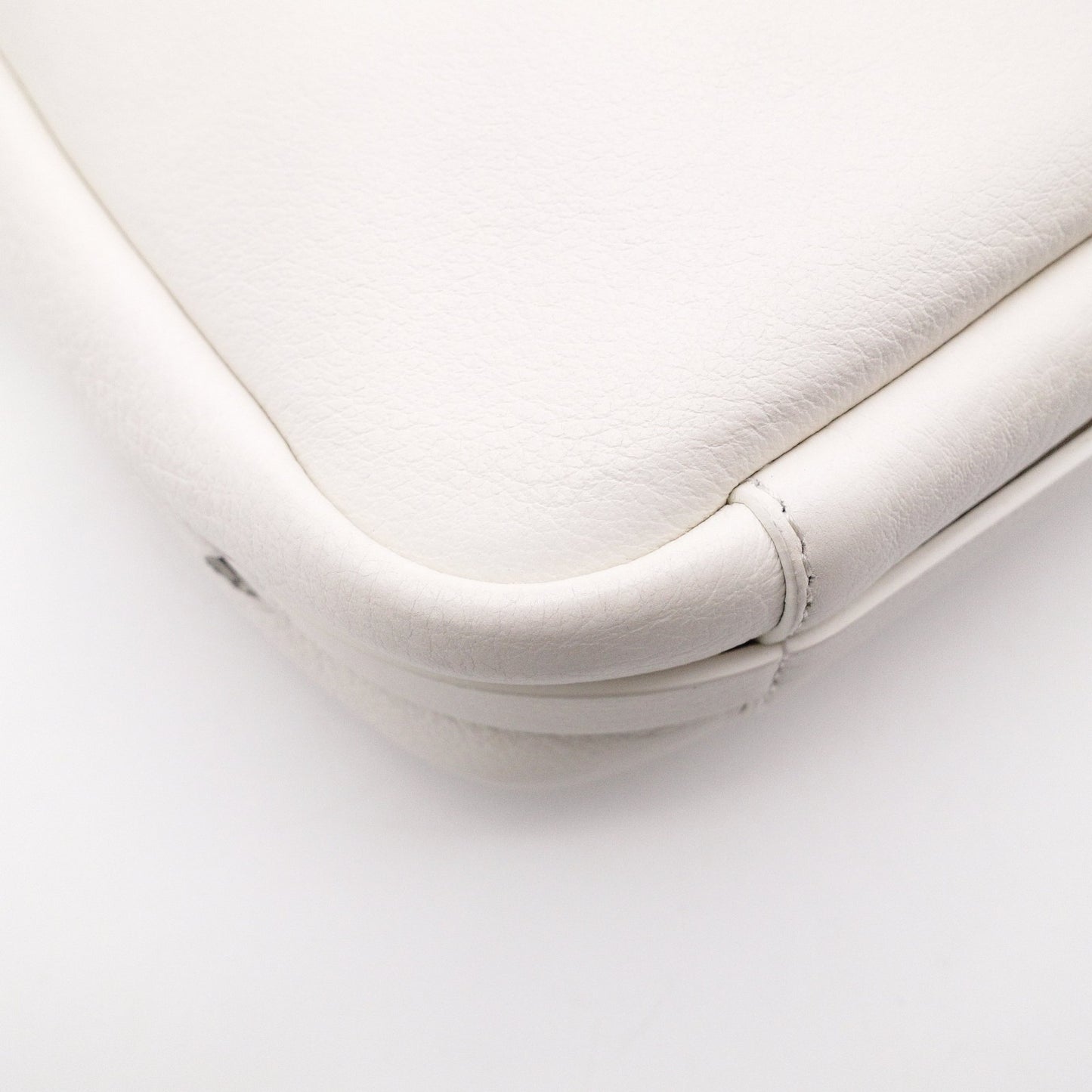 BALENCIAGA Shoulder Bag, Leather, White, Crossbody