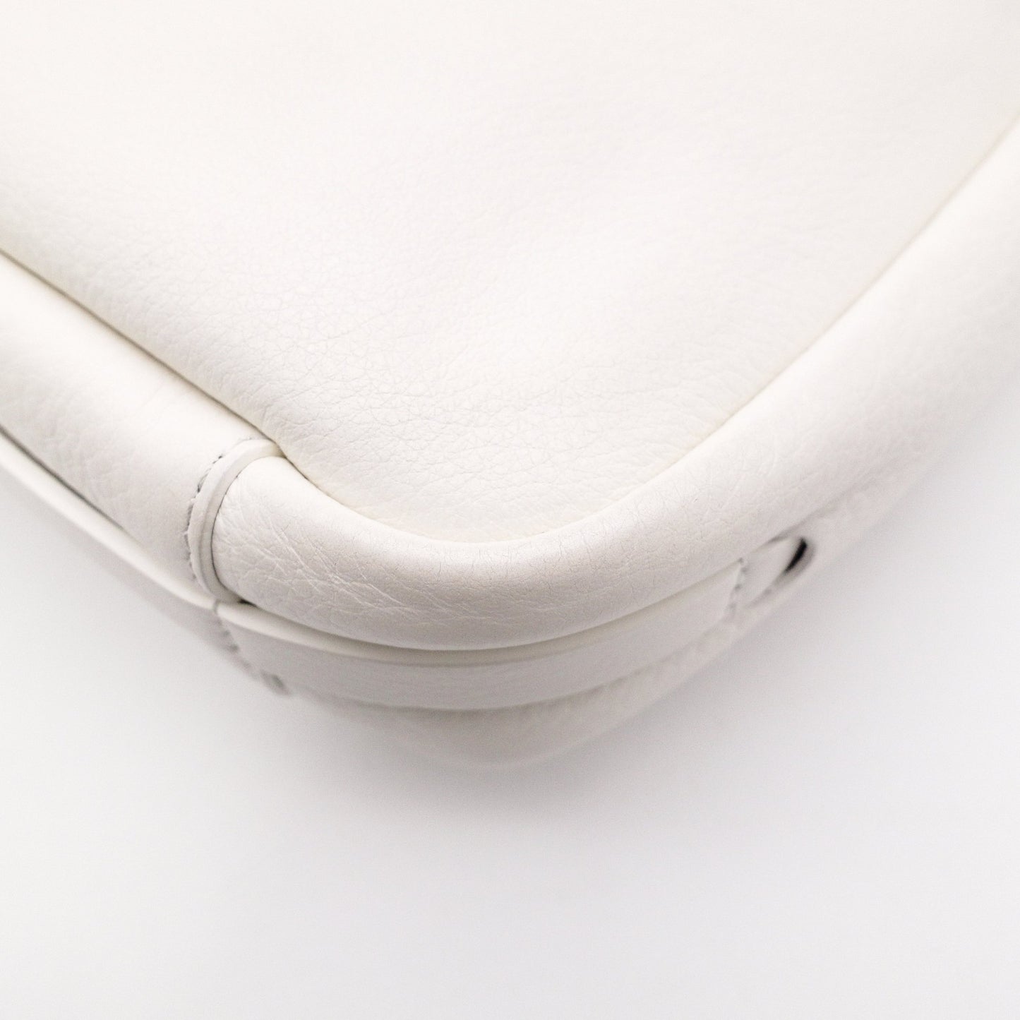 BALENCIAGA Shoulder Bag, Leather, White, Crossbody