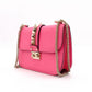 Valentino Garavani Gram Rock Small Shoulder Bag, Leather, Pink, Gold Hardware