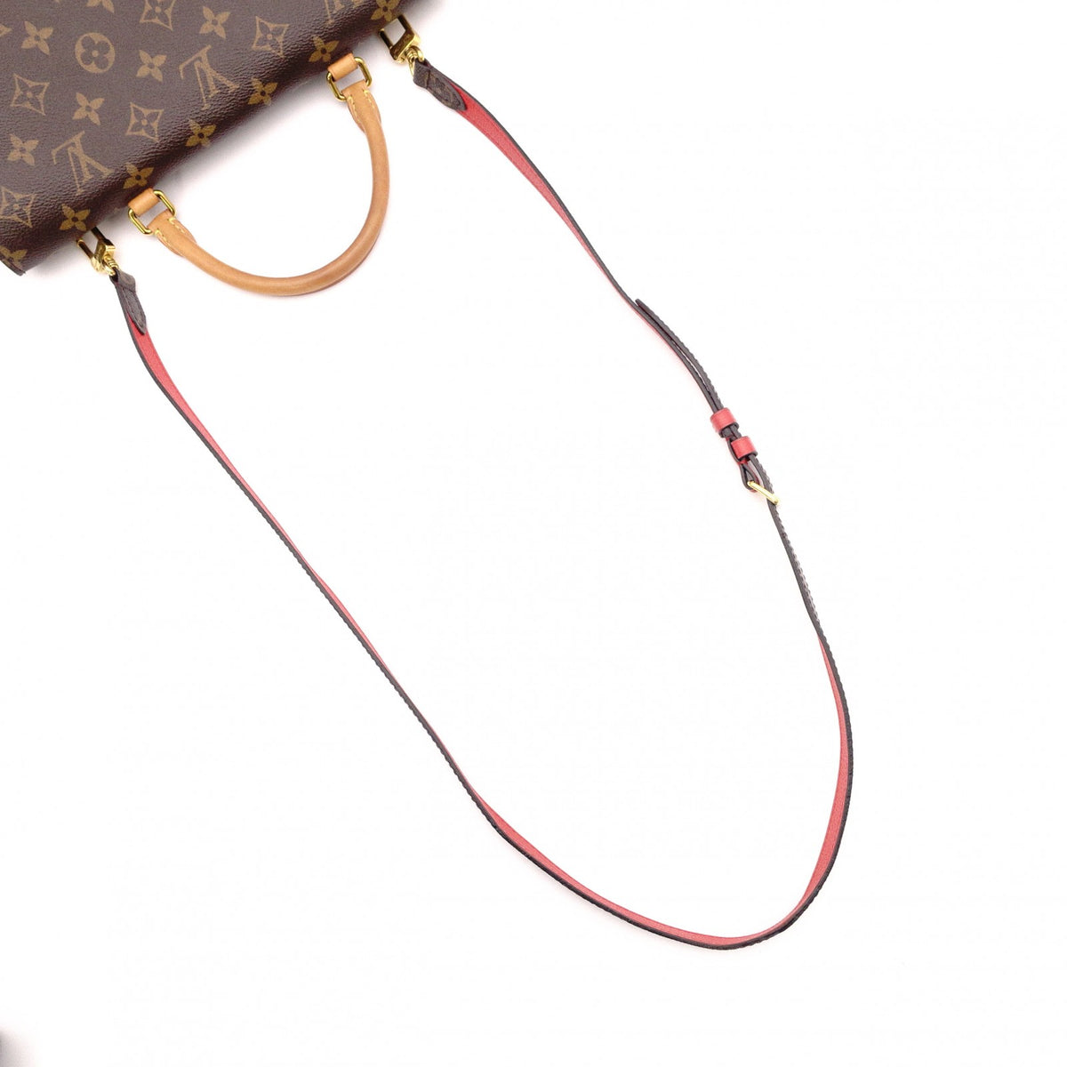 LOUIS VUITTON Marignan Monogram Canvas Handbag, Leather/PVC, Brown, 2-Way