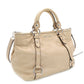 Miu Miu Handbag Patent Leather Beige 2-Way RN0685 Crossbody Logo Silver Hardware 7-9-757