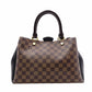 LOUIS VUITTON Brittany Damier Ébène Handbag, PVC and Leather, Brown, 2-Way