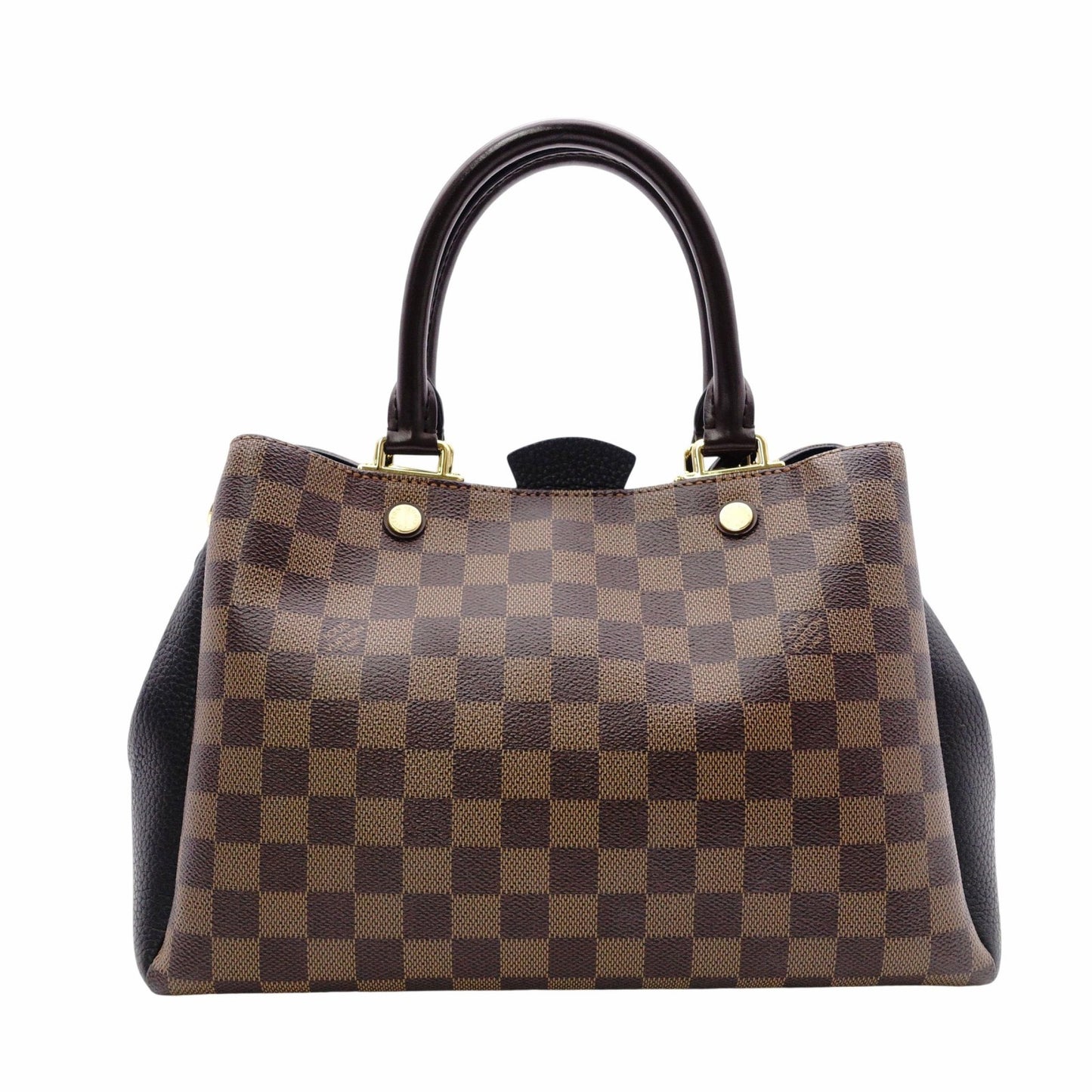LOUIS VUITTON Brittany Damier Ébène Handbag, PVC and Leather, Brown, 2-Way