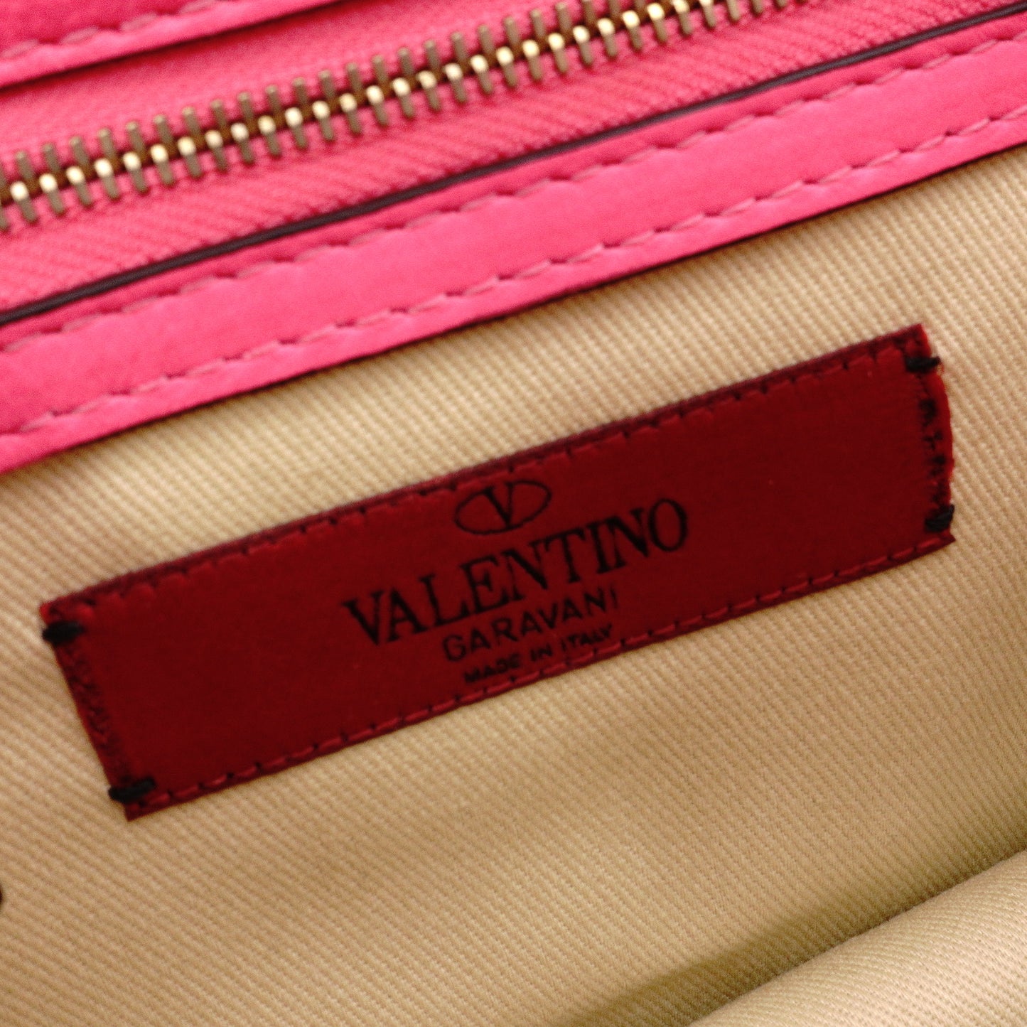 Valentino Garavani Gram Rock Small Shoulder Bag, Leather, Pink, Gold Hardware