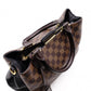 LOUIS VUITTON Brittany Damier Ébène Handbag, PVC and Leather, Brown, 2-Way