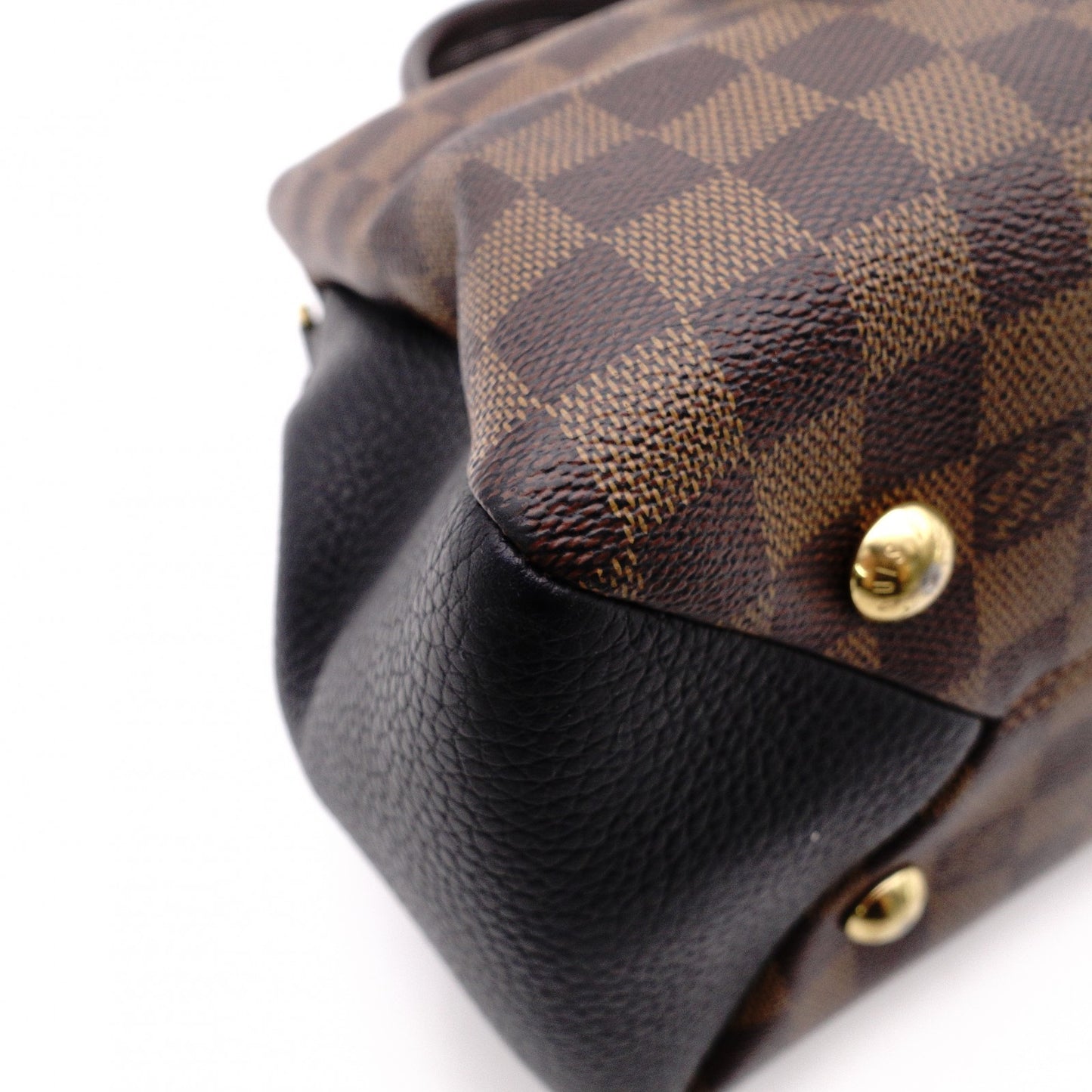 LOUIS VUITTON Brittany Damier Ébène Handbag, PVC and Leather, Brown, 2-Way