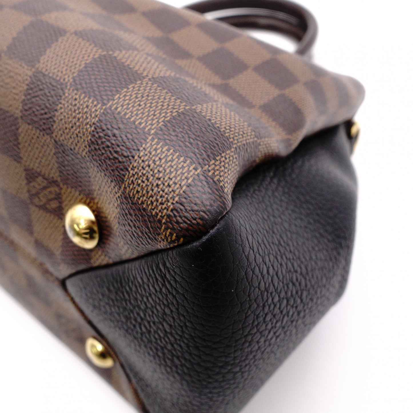 LOUIS VUITTON Brittany Damier Ébène Handbag, PVC and Leather, Brown, 2-Way