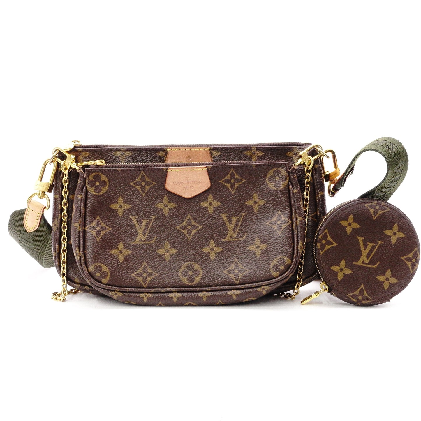 LOUIS VUITTON Multipochette Accessoires Monogram Canvas Shoulder Bag, PVC/Leather, Brown Tones